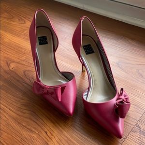 Ella Bow Leather Heels